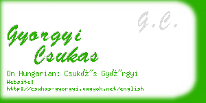 gyorgyi csukas business card